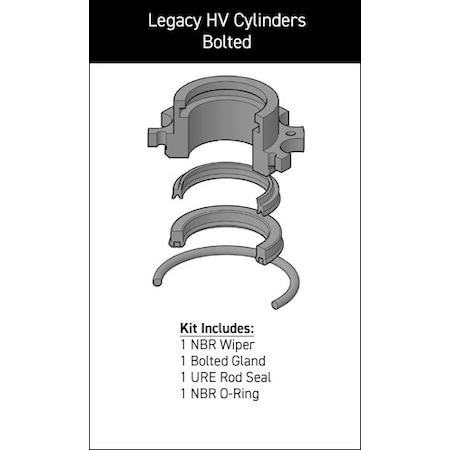 Miller - After Market Parts Hydraulic Cylinder Repair Kit- 2 Rod Kit, Iron Gland 051-KR065-200
